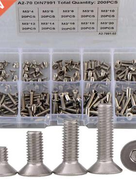 200CS DIN7991 Hex Socket Head Scew Metic Countesunk M F