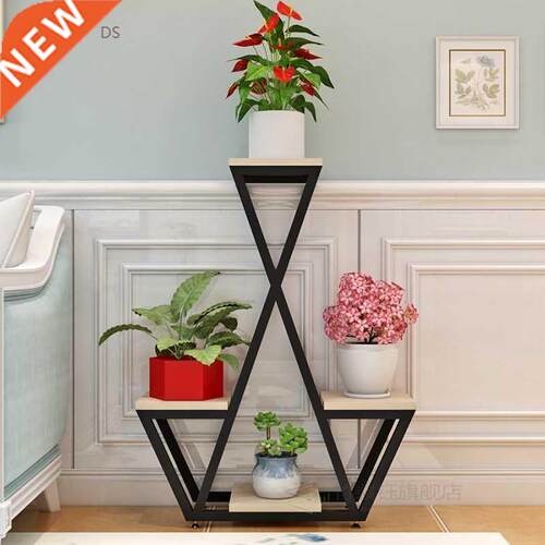 Simple Multilayer Iron Flower Stand Balcony Multifunctional
