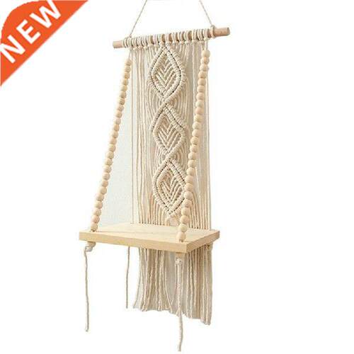 Boho Handmade Tassel Macrame Tapestry Wall Hangng Shelf