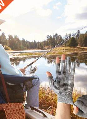 1Pair Anti-Slip Fiing Gloves Spring Summer Ice Cool