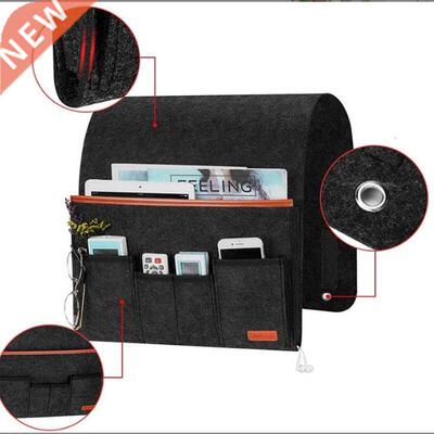 Sofa armrest bedside remote control felt storage hanging bag