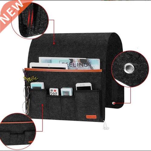 Sofa armrest bedside remote control felt storage hanging bag