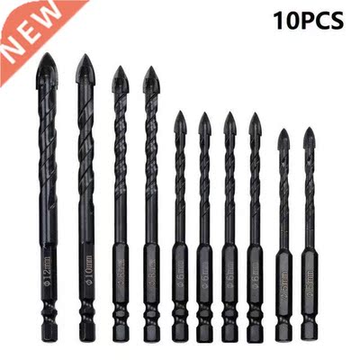 10 Pieces 5-12mm Cross Tile Drill Bits Set Triangle Drill Bi