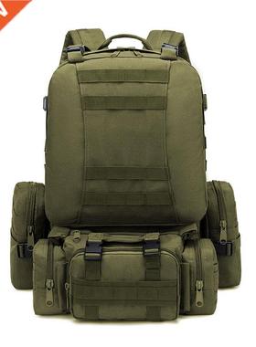 50L Tactical Backpack,Men's Military Backpack,4 in 1Molle Sp