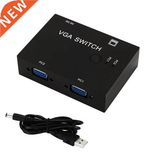 2 In 1 Out Switcher Converter 2 Ways Video Splitter 2 Port V