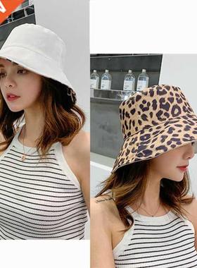 Women Leopard Print Bucket Comfortable Breathe Foldable Men
