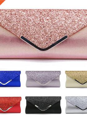 Fashion Lady Women Glitter Clutch Wallet Long Evening Weddin