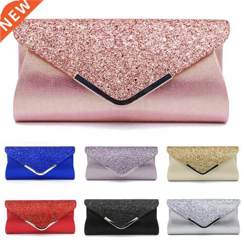 Fashion Lady Women Glitter Clutch Wallet Long Evening Weddin