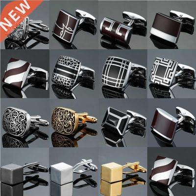 Quality enamel baking paint, men's French shirt cufflink