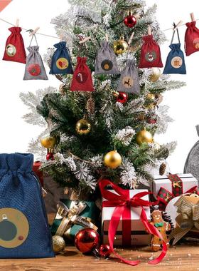 48pcs Christmas gift bag countdown calendar gift bag candy