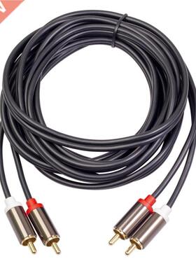 1pcs 2RCA To 2 RCA Male To Male Audio Cable Gold Plated RCA