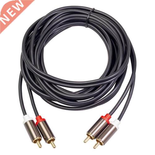 1pcs 2RCA To 2 RCA Male To Male Audio Cable Gold Plated RCA