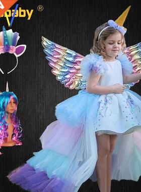 2020Princess Girls Girl Unicorn Cute kid Baby for Kids Dress