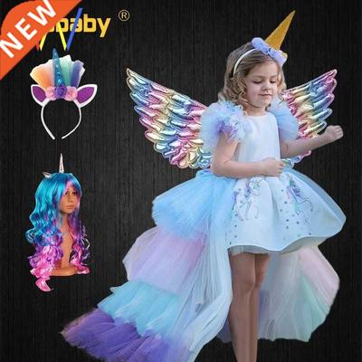 2020Princess Girls Girl Unicorn Cute kid Baby for Kids Dress