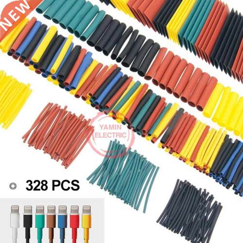 328Pcs/set Sleeving Wrap Wire Car Electrical Cable Tube kits