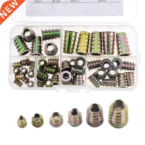 50PCS/OX M4-M10 Zinc Alloy Thread for Wood Insert Nut Flang