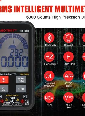 Handheld Intelligent 6000 Counts TRMS Digital Multimeter LCD