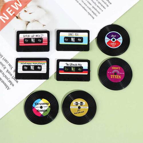 4Pcs/Lot Fridge Magnet Nostalgia Disk Record Cassette Tape