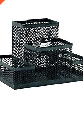 Pen Holder Iron Three Grid Storage Pen Holder Student Statio
