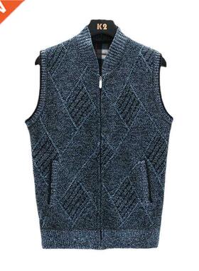 Sweater Vest Men Fashion Spring Winter Sleeveless Vest Strip