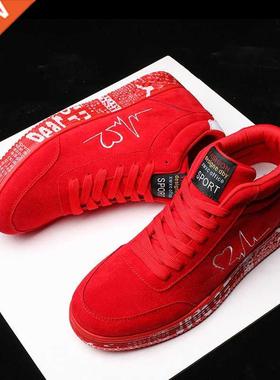 2021 Spring Women Men Sneakers Red Rubber Bottom Sneaker Man