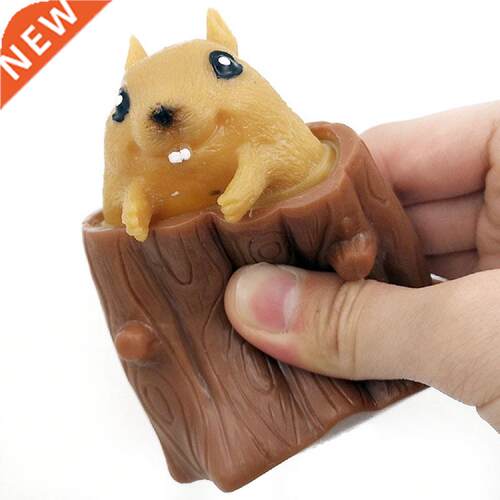 Funny Push It Fidget Flying Mouse Cup Squeeze Toy Antistress
