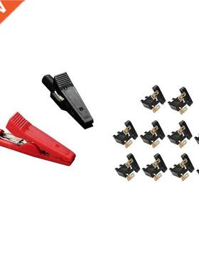 2Pcs Insulated Alligator Clip Connector Clamp Testing Probe