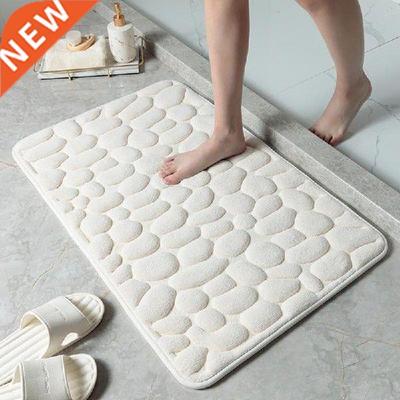 Cobblestone Embossed Bathroom Bath Mat Non-slip Carpets In