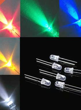 1000pcs 5mm Red/Green/Blue/Yellow/White Round Water Clear LE