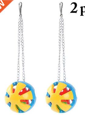 Legendog 2Pcs/Set Bird Hanging Balls Toy Colorful Plastic