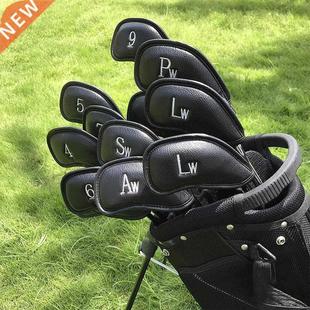 12Pcs/Set Portable PU Golf Club Iron Head Covers Protector G