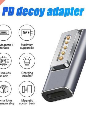 Type-C Female to Magnetic Adapter Magsaf1/2 Connector PD Fas