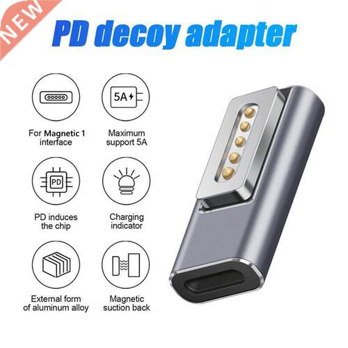Type-C Female to Magnetic Adapter Magsaf1/2 Connector PD Fas