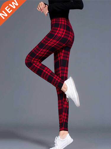 Workout Jogging For Women Leggings Push Up Trousers Grid Pri