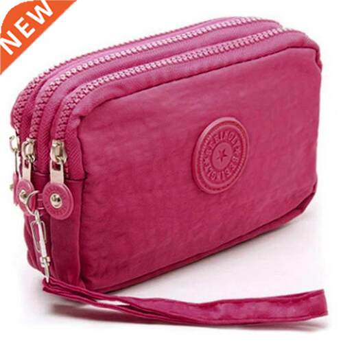 3 Zippers Lady Purses Women Wallets Brand Clutch Coin Purse