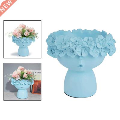 Portrait Flower Vase Planter Cactus Pot Resin Bar Desktop