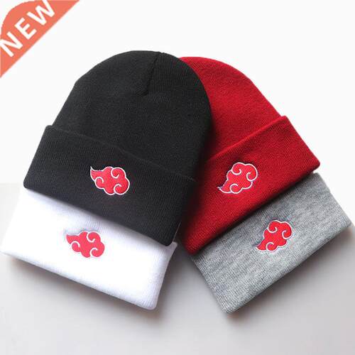 New Anime Hogake Akatsuki Sasuke Knit Hat Embroidery Uchiha