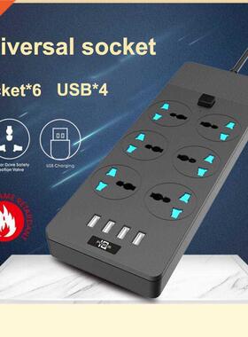 3000W Power Strip Surge Protector Universal Socket Plug with