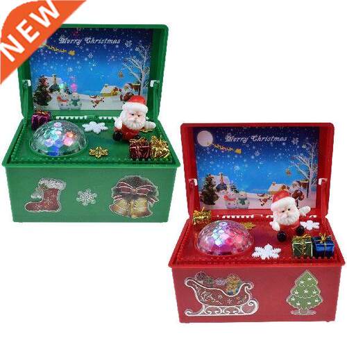 Santa Claus With Dancing Gift Plastic Christmas Electric