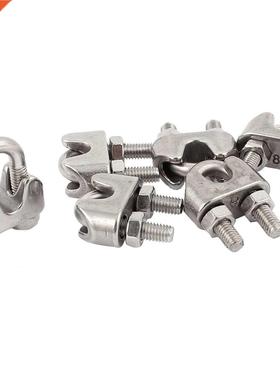 6pcs 8mm 5/16-inch Wire Rope Cable Clamp Clips