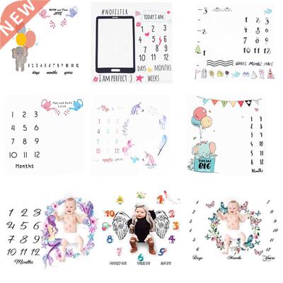 Cartoon Pattern Infant Baby Milestone Photo Props Background
