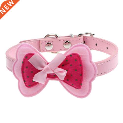 Double Bowknot Adjustable Pet Collars Cat Dog Puppy Pet Coll
