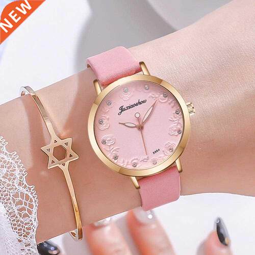 Elegant Women Pink Dress Watches Luxury Fashion Ladies Brace