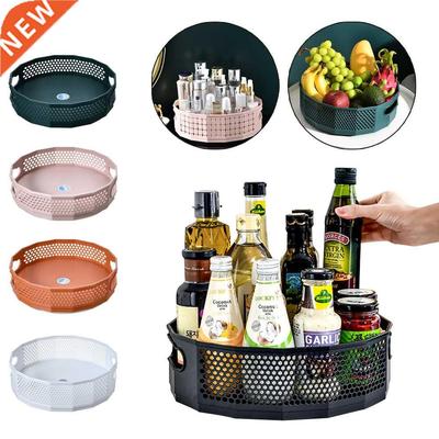 60 Rotatable Tray Kitchen Storage Rack Shelf Plastic Season