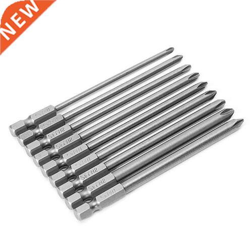 9 Pcs 1/4'' 100mm S2 Magnetic Hex Cross Head PH1 PH2