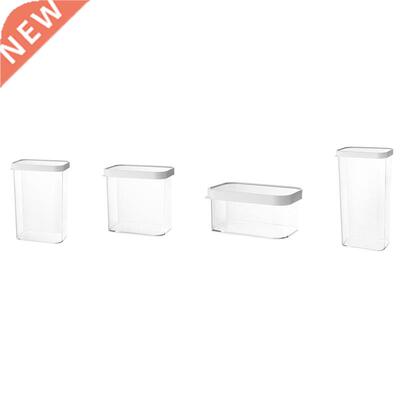 4PCS Transparent Combinable Stacking Food Storage Tank,