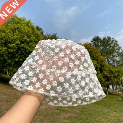 MueRaa Lace Flower Fashion Women Girls Buckets Caps Korean S