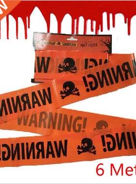 6Mx8 Halloween Warning Tape Signs Halloween Props Danger