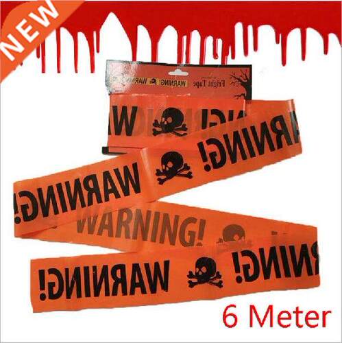 6Mx8 Halloween Warning Tape Signs Halloween Props Danger