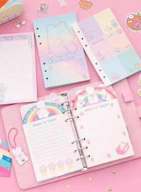 A6 Kawaii Sugar Bear Rabbit Notebook Paper Refill 50 Sheets